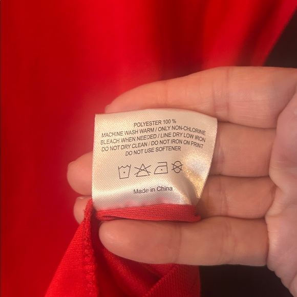 Clovery Red and Black Long Sleeve Polo Shirt - Picture 4 of 4